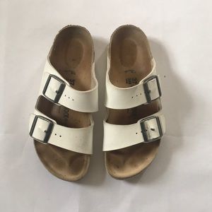 Birkenstocks white sandals